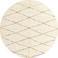 thumbnail image 1 of Ahgly Company Machine Washable Indoor Round Abstract Blanched Almond Beige Area Rugs, 5' Round, 1 of 7