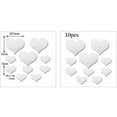 thumbnail image 2 of Paquete de 10 pegatinas de espejo con forma de corazón en 3D para decorar la pared, 2 of 7