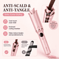 thumbnail image 3 of Automatic Curling Irons, 1.25 Inch Ceramic Curling Wand with 9 Heat Settings, Anti-Scald, LCD Display & Auto Shut-Off Air curler, Dual Voltage & Lightweight for Travel, 3 of 7