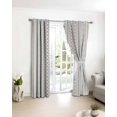 thumbnail image 3 of Beige Brown Striped Blackout Curtains for Bedroom/Living Room, Thermal Insulated Kitchen Curtains, Modern Farmhouse Geometric Grommet Darkening Window Treatment Drapes 42"x84"x2, 3 of 8