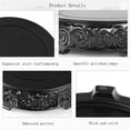 thumbnail image 3 of Black Round Rosewood Relief Sulpture Plant Display, Teapot Vase Fish Tank Base Racks, 3 of 6