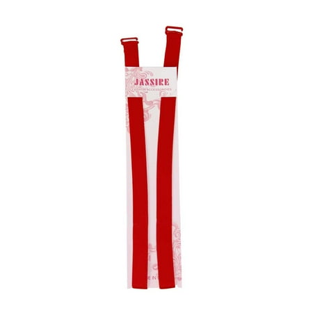 

alextreme 1 Pair 1.5Cm Candy Color Double-Shoulder Adjustable Shoulder Strap Pectoral Girdle Elastic Bra Straps Red