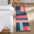 thumbnail image 3 of Yayeee Runner Rug for Bedroom 2'x6' Machine Washable Hallway Non Slip Mat, Navy Blue Stripes, 3 of 8