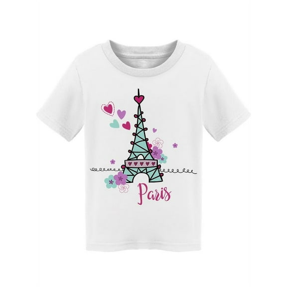 Paris, Eiffel Tower With Hearts  T-Shirt Toddler -Image by Shutterstock,  5 Toddler