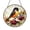 Acrylic 3.5 Inch, variant on Round Bird Stained Glass Window Suncatcher, Colorful Berry Branch Scene for Cheerful Home Accent