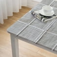 thumbnail image 4 of HAOXIT Waterproof Tablecloths for Square Tables Rustic Plaid Tablecloth Cotton Linen Square Wrinkle Free Table Cloths for Parties, Kitchen Dining, Holiday, Christmas 40*40, 4 of 7