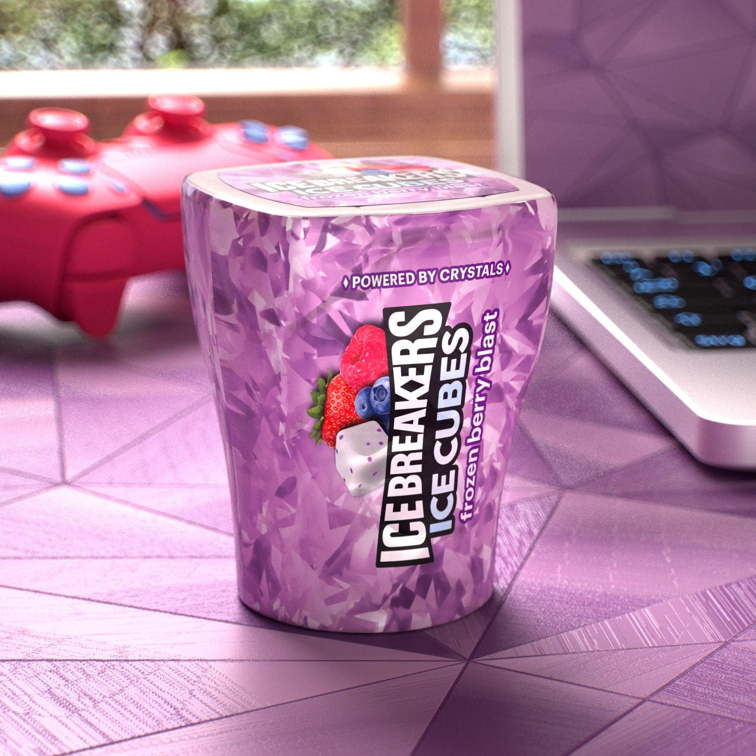 ICE BREAKERS Ice Cubes Frozen Berry Blast Sugar Free Chewing Gum