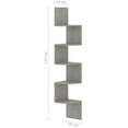 thumbnail image 4 of vidaXL Wall Corner Shelf 5-Tier Floating Shelf Wall Mounted Display Shelf, 4 of 65