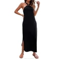 thumbnail image 1 of Off Shoulder Dress Sleeveless Soft Breathable Polyester with Pockets Women Clothing, 1 of 4