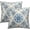 Botanical Blue & White Medallion, variant on Tarot Sun and Moon Throw Pillow Covers Elegant Sun and Moon Square Pillowcases Cushion Cover 18x18 Inch for Room Sofa Chair Bed Home Decor Set of 2