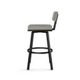 thumbnail image 3 of Amisco Staten 30 In. Swivel Bar Stool - Silver Grey Polyester / Black Metal, 3 of 9