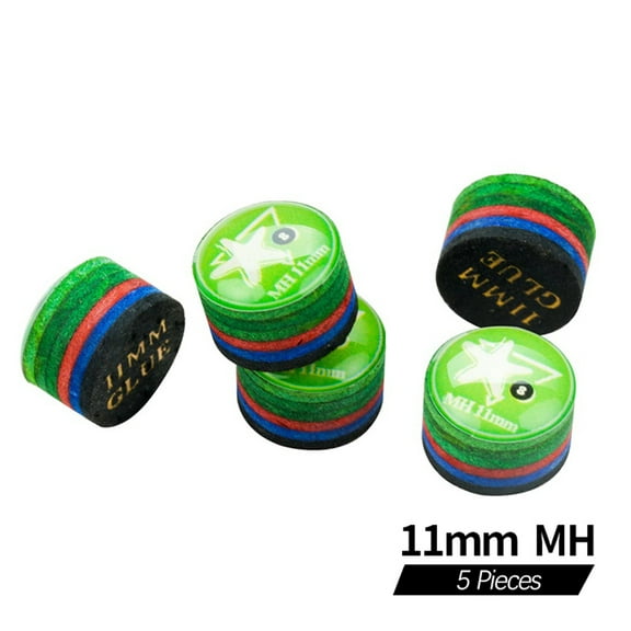 CRICAL Rainbow Tip Billiards Tips 5pcs MH 11mm Pool Cue Tip Snooker Cue Tip Billiard Cue Head Billiard Accessory