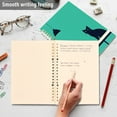thumbnail image 4 of FORMRS 1-Subject Spiral Notebook 8" x 5" College Ruled 60 Refillable Sheet A5 Hard Cover, 2 Pack, Green Cat, 4 of 7