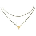 thumbnail image 2 of opolski Women Multilayer Triangle Shape Pendant Chain Necklace Jewelry Gift, 2 of 8
