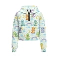 thumbnail image 4 of Uourmeti Cartoon Dragon Rainbow Moon Girls Quarter Zip Up Sweatshirt with Pocket Oversize Plus Size Soft Loose Athletic Top for Gym Run Travel Weekend Size 7-8, 4 of 7