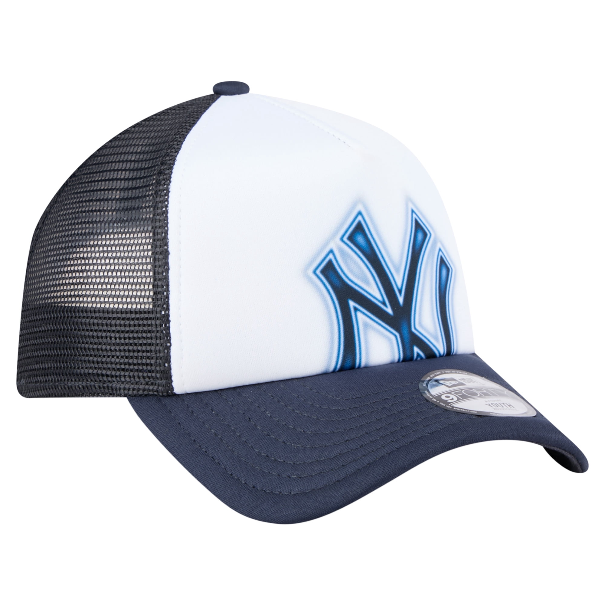 Toddler New Era  White/Navy New York Yankees Painted A-Frame 9FORTY Trucker Adjustable Hat