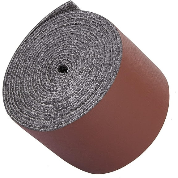 Matte Style PU Leather Ribbon Flat Saddle Brown 1-1/2 inch(37.5mm) about 2.19 Yards(2m)/Roll