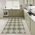 thumbnail image 4 of Lahome Decor 3'x5' Modern Washable Area Rugs for Living Room, 3x5ft Non-Slip Rugs for Bedroom, Farmhouse Checkered Rug, Moroccan Neutral Soft Low Pile Carpet for Office Dining Room Playroom,Green, 4 of 10