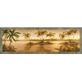 thumbnail image 2 of Marcon, Michael 32x13 Gold Ornate Wood Framed with Double Matting Museum Art Print Titled - Golden Tropics II, 2 of 4