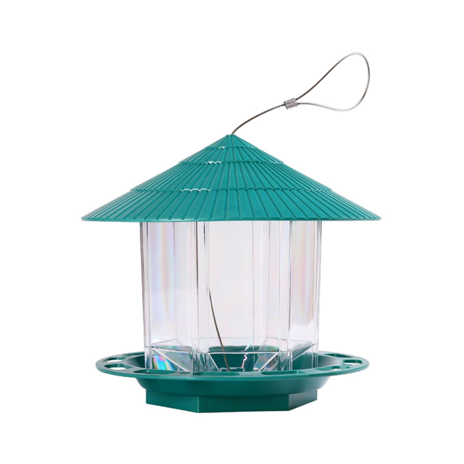 FACEGA Bird Feeder,Hanging Design Squirrel Proof Bird Feeders,Automatic Feeding Bird Feeders for Outdoors With Hanging Design,GREEN