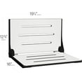 thumbnail image 2 of Silhouette Folding Wall Mount Shower Bench Seat, White Seat with Matte Black Frame, 2 of 7