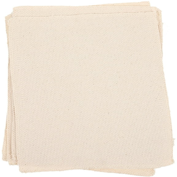 FONDOTIN 5 Sheets of Embroidery Fabric for Embroidery Cross Stitch Cloths Polyester White for Garments Crafts