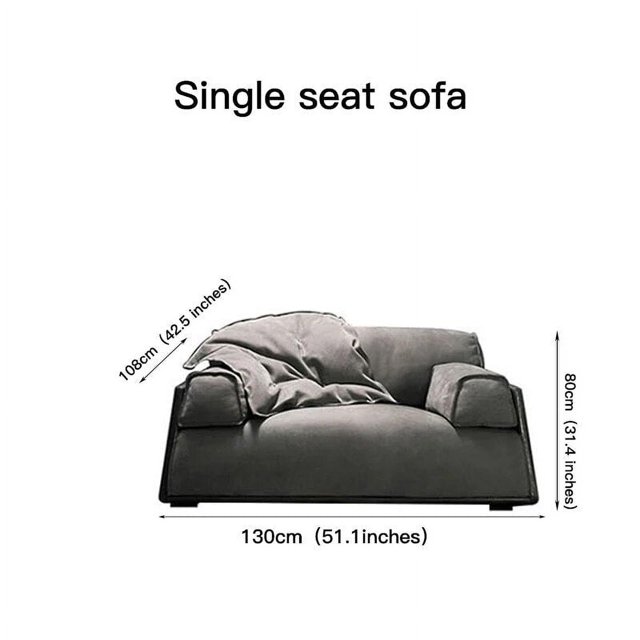 Upholstered Trapezoid Sofa For Living Room Frosted Fleece Tech Cloth Light Luxury Loveseat 3 seat Soft Couch Home Furniture My Lux Decor Round