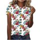 thumbnail image 1 of Tops de Ajuste Suelto para las Mujeres Impreso Manga Corta Suéter Camiseta Cuello Redondo Blusa Casual, Top de Moda para el Uso Diario Y las Salidas, 1 of 6