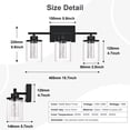 thumbnail image 3 of Melucee 5CCT Dimmable LED Black Vanity Lights 3-light, Modern Vanity Lighting Fixtures with Crystal Light Columns and Clear Glass for Bathroom Bedroom, 3 of 6