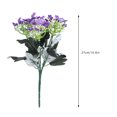 thumbnail image 4 of Ramo de flores artificiales, arreglo de flores falsas, decoración para valla de jardín al aire libre para el hogar, color morado, 4 of 8