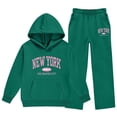 thumbnail image 6 of ITSAME Girls 2-Piece Letter Print Hooded Sweatshirt and Wide Leg Pants Set Fleece-Lined Warm Outfit Size 9, 6 of 6