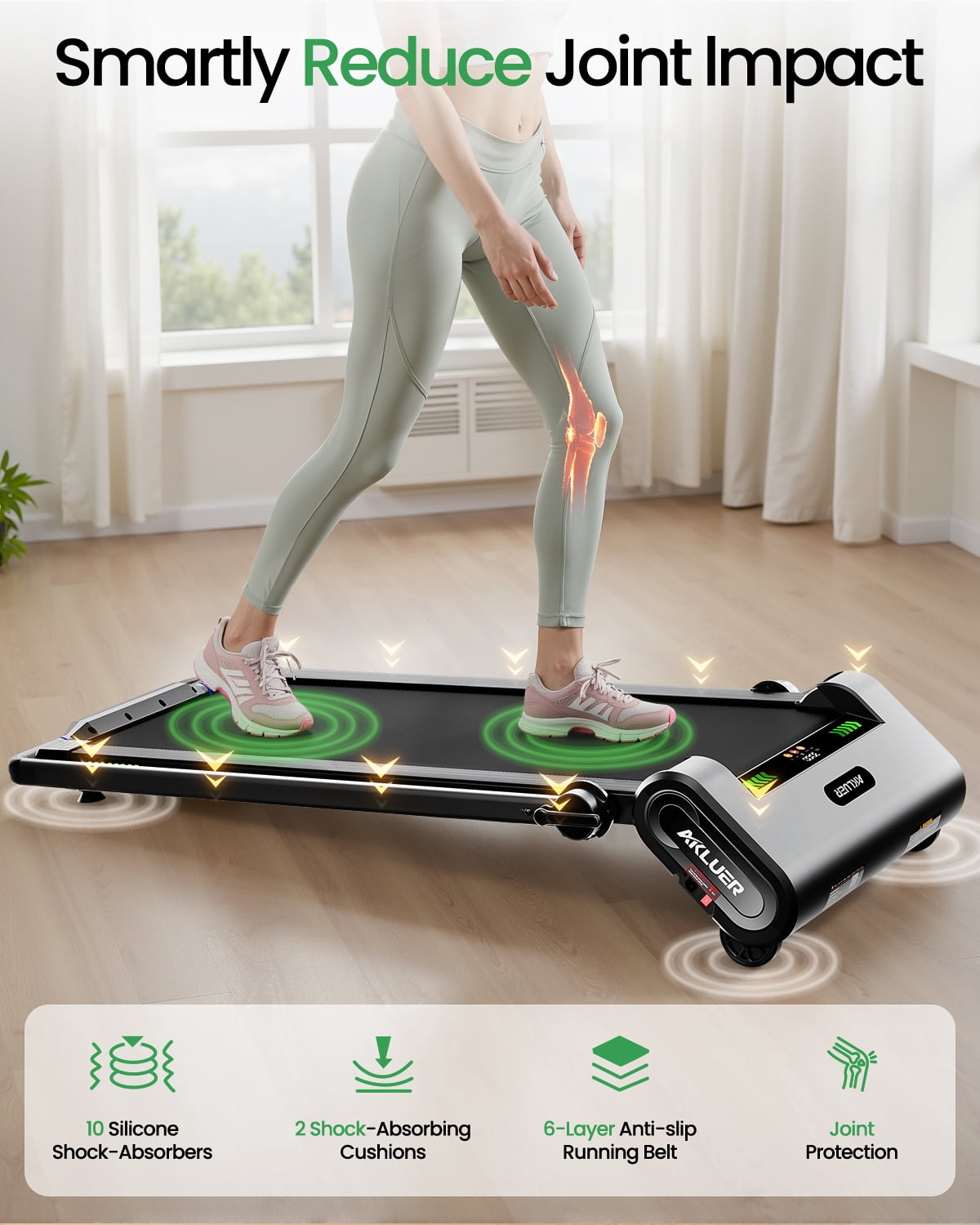UP PAD 6-Level Auto Incline Walking Pad - 13% Max Grade for Fat Burn & Joint-Friendly Workouts, Under Desk Treadmill 330Lbs, Compact with Remote & LED Display for Home  Office