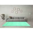 thumbnail image 3 of Ahgly Company Indoor Rectangle Abstract Turquoise Blue Modern Area Rugs, 5' x 8', 3 of 4
