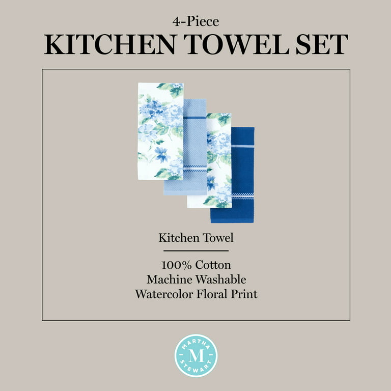 2pk Cotton Designer Retro Floral Kitchen Towels - MU Kitchen