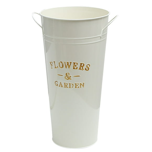 EeaseMX 1 cubo de flores de 35 cm de altura, de chapa de hierro, para macetas florales, contenedor para plantas suculentas, jarrón de escritorio vintage.