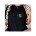 thumbnail image 1 of 100% Cotton Mexico Heartbeat EKG Pulse Mexican Pride Emblem Mexico Flag T-Shirt, 1 of 6