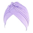 thumbnail image 2 of Happy Date 1Piece Stretch Turbans Twisted Pleated Headwraps Assorted Colors Head Beanies Indias Hair Covers Solid Head Coverings for Women Girls Sleeping Head Accessories, 2 of 4
