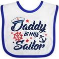 thumbnail image 3 of Inktastic My Daddy is My Sailor Boys or Girls Baby Bib, 3 of 4