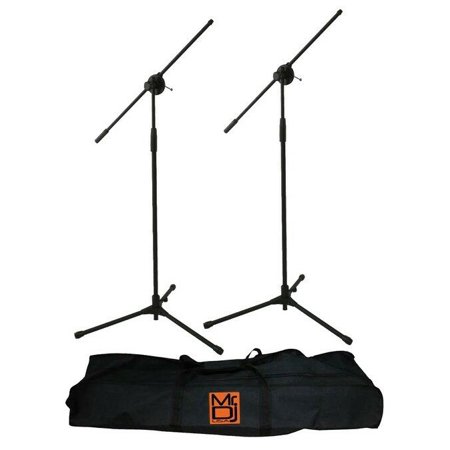 Mr. Dj USA MS600PKG 2 Microphone Stands Adjustable Boom Stage