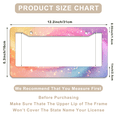 thumbnail image 3 of 1 Pcs Colorful Sparkling License Plate Frame, License Plate Cover for Car Decorative Parts, Aluminum License Plate Bracket Holder Rust-Proof Weather-Proof for US Standard Car, 3 of 9