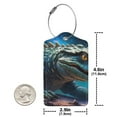 thumbnail image 4 of Pofeuu Starry Sky Colorful Crocodile A Print Luggage Tags, Privacy Cover ID Label with Stainless Steel Loop and Address Card for Travel Bag Suitcase-4 PCS, 4 of 5