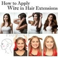 thumbnail image 4 of 20” Invisible Wire Hair Extensions Miracle Secret Fish Line Hairpieces Silky Straight Synthetic hair, 4 of 4