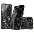 thumbnail image 1 of Design Skinz Smooth Black Marble Full Body Skin Decal Wrap Kit Compatible with Apple iPhone 7 Plus (Screen Trim & Back Skin), 1 of 5