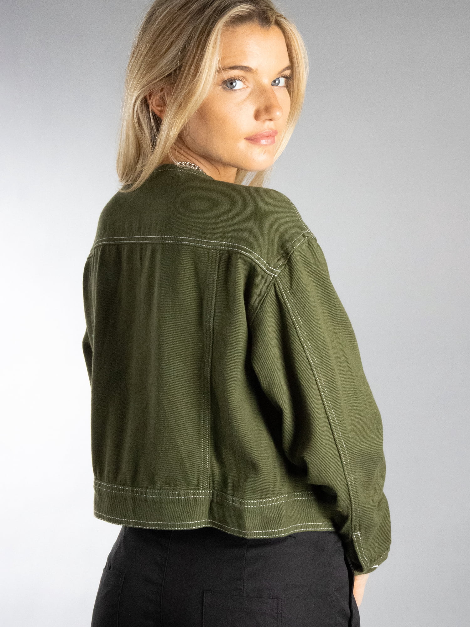 DARING DIVA Women's Elegant Stylish Duster Coat with Buckle Closure S Green