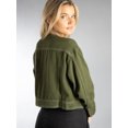 thumbnail image 3 of DARING DIVA Women's Elegant Stylish Duster Coat with Buckle Closure S Green, 3 of 5