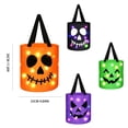 thumbnail image 3 of Lksixu Halloween Trick or Treat Bag, Portable Pumpkin Candy Bucket with LED Ligths, Light up Jack-O-Lantern Treating Baskets with Handle, Reusable Goodie Tote Bag for Party Favor, 3 of 6