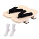 thumbnail image 5 of Zuecos de madera japoneses Zapatos japoneses Geta Sandalias de ducha Hombres Blanco Yuyangstore  Zapatillas tipo zueco, 5 of 8