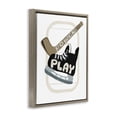 thumbnail image 3 of Stupell Industries Power Play Hockey Brown Framed Floater Canvas Wall Art, design by Connie Summers, 3 of 9