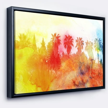 Design art designart abstract tropical landscape abstract framed canvas painting walmart com Design art designart abstract tropical landscape abstract framed canvas painting walmart com