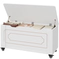 thumbnail image 4 of AKDSteel Storage Chest, 39.4" Wooden Storage Bench With 4 Wheels, 2 Safety Hinges, And Rounded Corners For Entryway Or Bedroom, 4 of 9